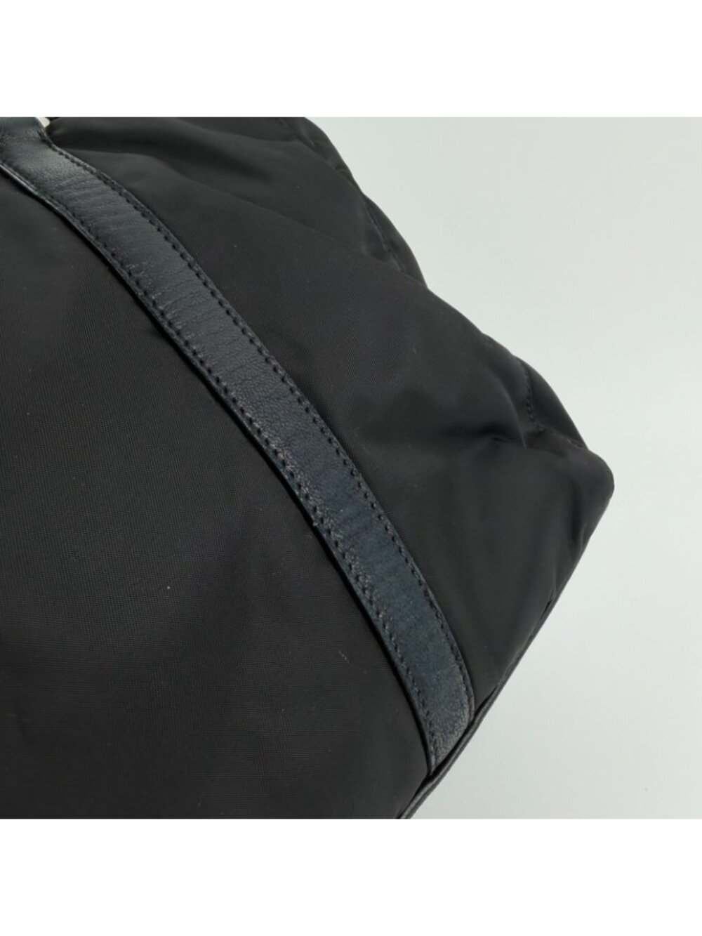 Prada Pocono Tote Black Nylon Leather Vintage - Picture 12 of 15